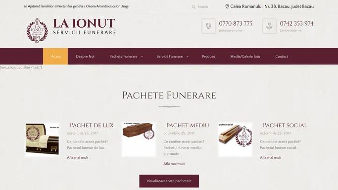 La Ionut - Servicii Funerare Complete, Pompe funebre non-stop