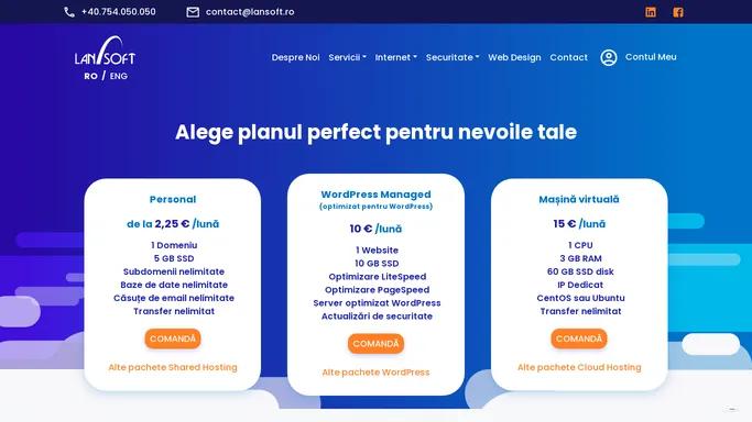 Hosting la cele mai bune preturi - Lansoft Romania