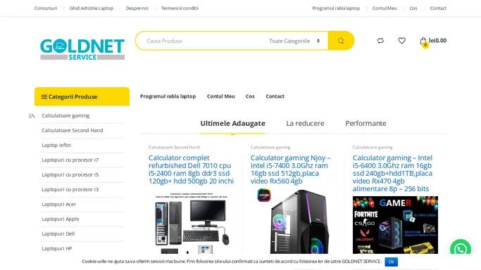 Goldnet Service - Laptopuri second hand online!- Comanda acum!