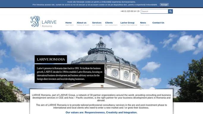 Larive Romania | Pagina start