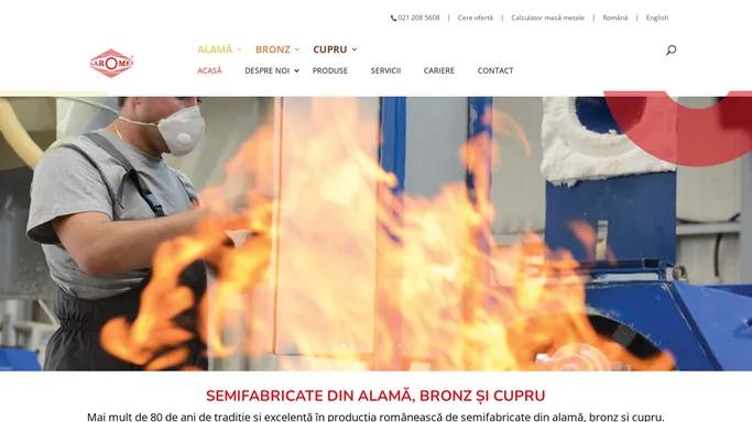 Semifabricate din alama, bronz si cupru - cel mai mare producator roman - Laromet