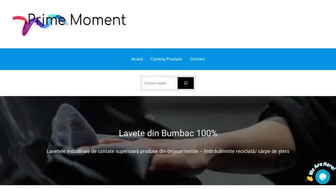 Prime Moment - Consumabile industriale de calitate. Promptitudine. Seriozitate. Lavete industriale, Baloti lavete, Carpe, lavete bumbac