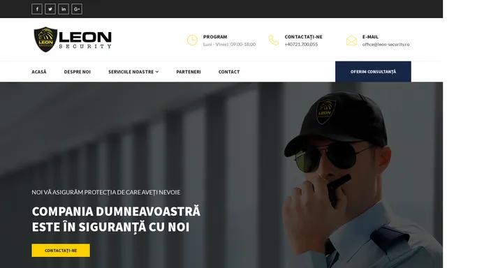 LEON SECURITY PROTECT | SIGURANTA DUMNEAVOASTRA ESTE PE PRIMUL LOC