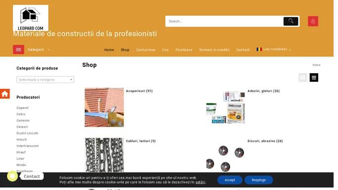 Shop - Materiale de constructii de la profesionisti