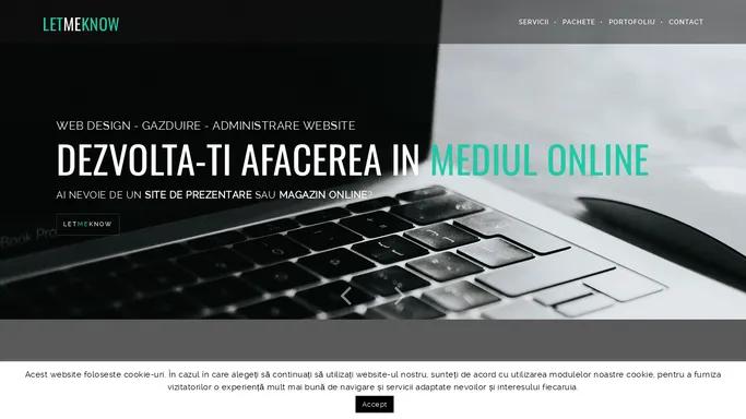 Site de prezentare si magazin online - LET ME KNOW