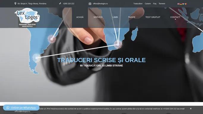 Traduceri Profesionale Scrise si Orale • 33 de limbi • Apostile