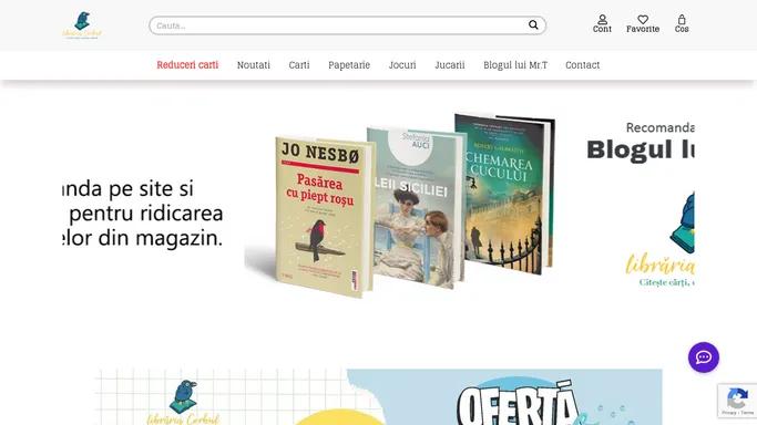 Carti online, rechizite scolare, jocuri - Libraria Corbul