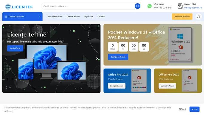 Licentef – Licente Software Windows 10-11 | Office | Antivirus – Licente software originale pentru Windows 10-11, solutii Office si protectie Antivirus.