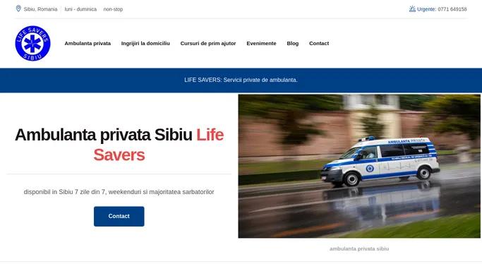 Ambulanta privata Sibiu - Ingrijire medicala LifeSavers.ro