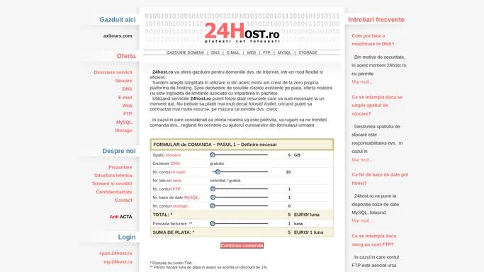 Oferta gazduire domenii - 24host.ro