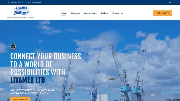 Livamex Ltd – Shipping Agency – line tramp agent, broker, sulina, bystroe, danube, constantza, tulcea, galati, braila, mangalia, midiaShipping and Freight Forwarding Company, Romania