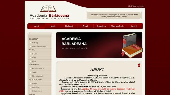 Academia Barladeana | Oficial Website
