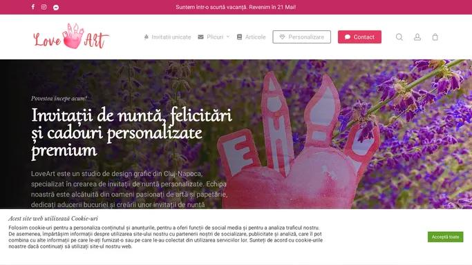 Invitatii de nunta, liste invitati, meniu si personalizare gratuita - LoveArt.ro