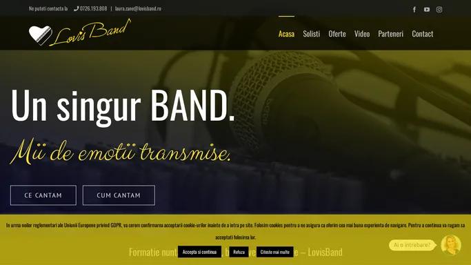 Formatie nunta muzica live, band live evenimente private - Lovis Band