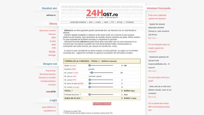 Oferta gazduire domenii - 24host.ro