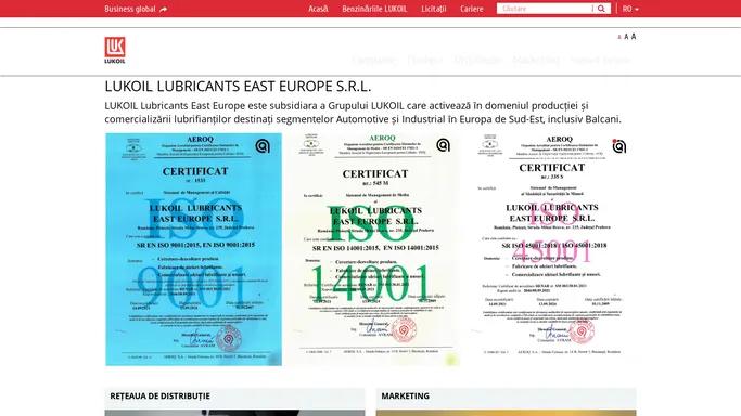 LUKOIL LUBRICANTS EAST EUROPE S.R.L.