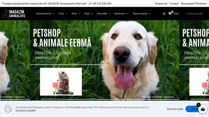 Magazin Animalute - magazin pentru animale de companie