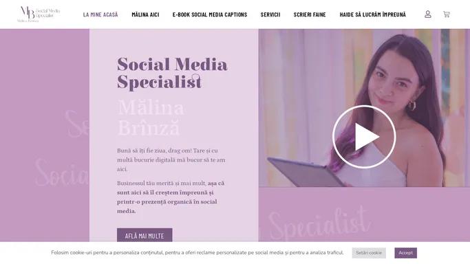 La mine acasa - Malina Brinza - Social Media Specialist