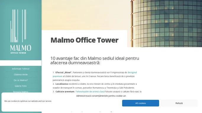 Malmo Office Tower Craiova | Cladire premium de birouri in centrul orasului Craiova