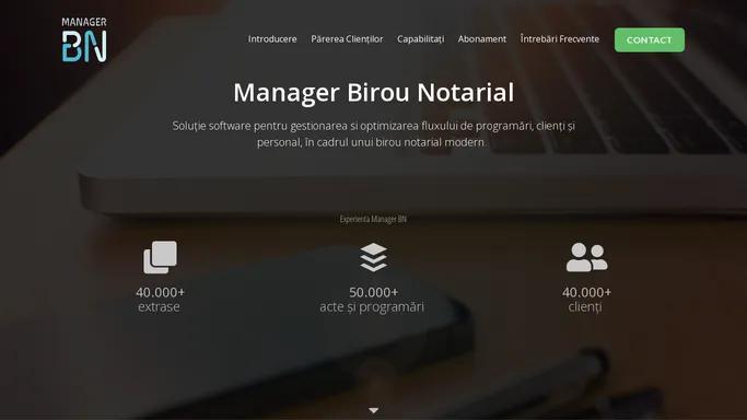 Manager BN | Software Management Birou Notarial