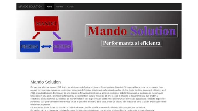 MANDO SOLUTION | MANDO SOLUTII