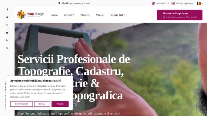 Map Design | Masuratori Topografice, Documentatii Cadastrale