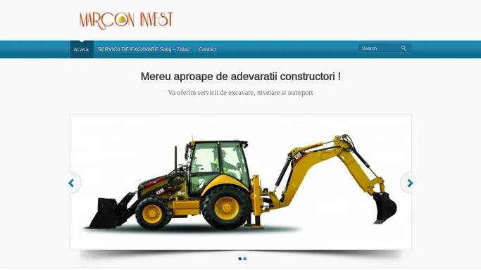 Marcon Invest – servicii de excavare – nivelare si transport – servicii de piconare