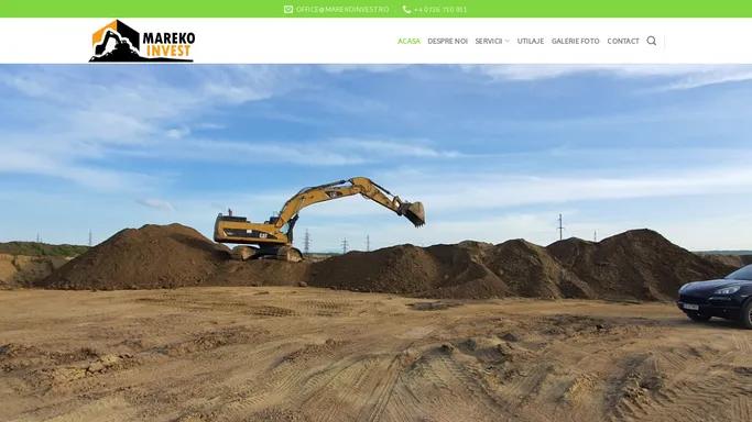 Mareko Invest Deva, Inchiriere Utilaje de constructii Deva, platforme agabaritice, excavatoare