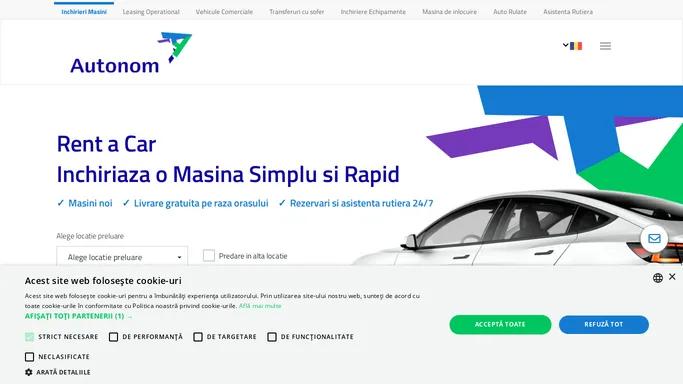 Inchirieri masini, Rent a Car in Romania si Ungaria | Autonom.ro