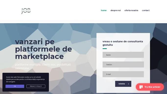 Marketplace Services – Servicii pentru vanzarea pe marketplace