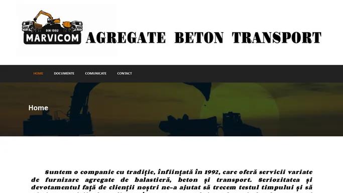 MARVI COM SERVICE – Agregate | Transport | Beton