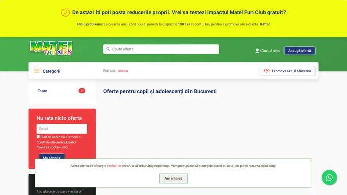 MateiFunClub.ro | Oferte pentru copii si adolescenti din Bucuresti