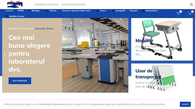 Material Didactic | Materiale didactice necesare institutilor de invatamant. Categorii: Mobilier scolar, Fizica, Chimie, Biologie, Matematica, Geografie