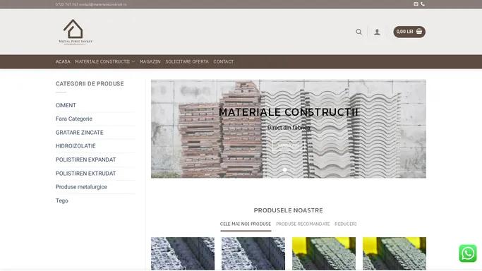 Materiale de constructii - direct din fabrica