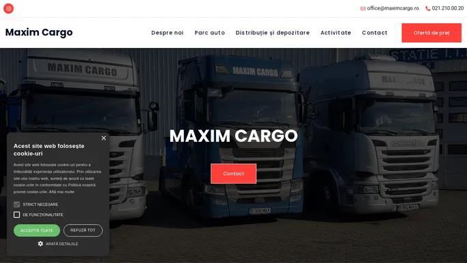 Maxim Cargo – Doar un alt site web WordPress