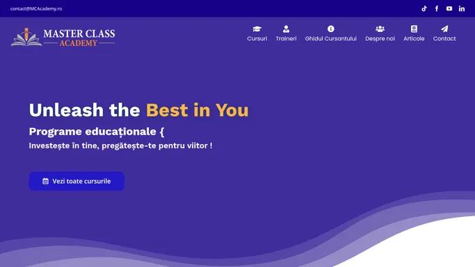 Master Class Academy – Cursuri programare Java, Kotlin si Android.