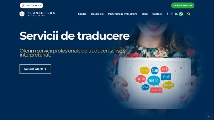 Oferim servicii profesionale de traduceri