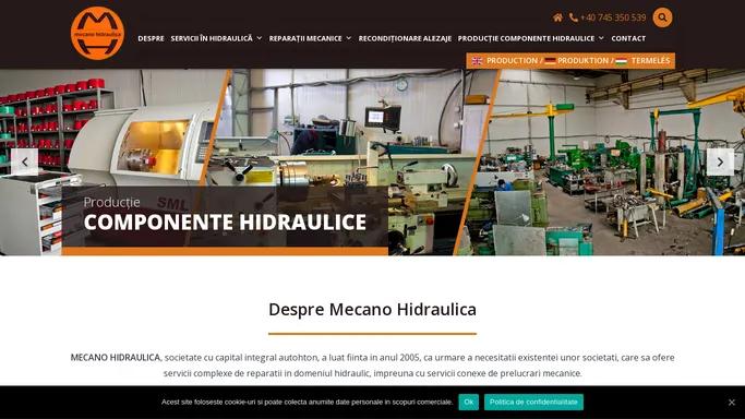 Mecano Hidraulica - cilindrii hidraulici, componente hidraulice, garnituri hidraulice, reparatii cilindrii hidraulici, Cluj