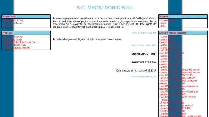 MECATRONIC S.R.L. VASLUI(mori , mori cu ciocanele , tocatori de furaje , utilaje timplarie pvc )