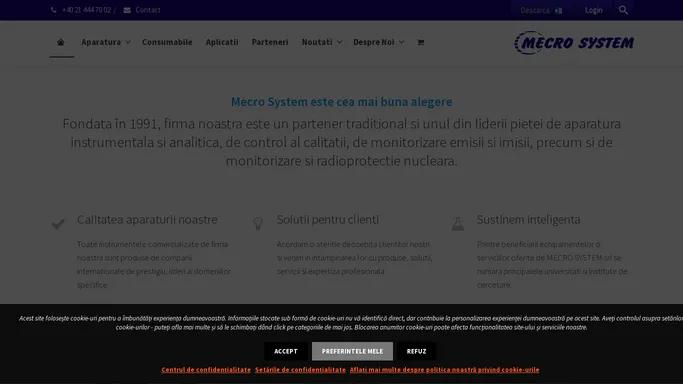 Mecro System - Lider in domeniul aparaturii instrumentale