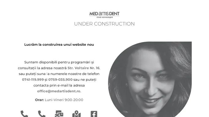 Under Construction – MED ARTIS DENT – CLINICA STOMATOLOGICA