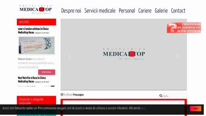 Clinica MedicalTop Bacau - servicii medicale specializate - Prima pagina