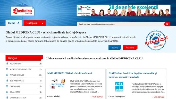 Ghidul Medicina Cluj: clinici, cabinete, farmacii, medici, servicii medicale in Cluj - Ghidul MEDICINA CLUJ