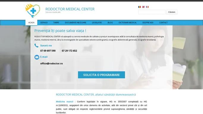 RODOCTOR MEDICAL CENTER | Servicii medicale