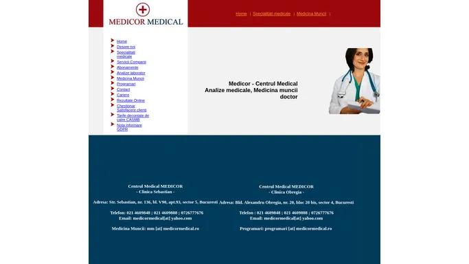 Medicor - Centrul Medical » Home