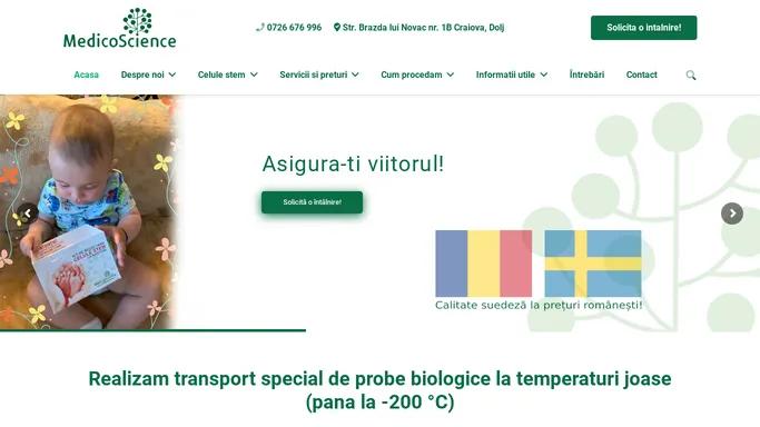 Banca Celule Stem Medico Science | Calitate Suedeza | Preturi Romanesti