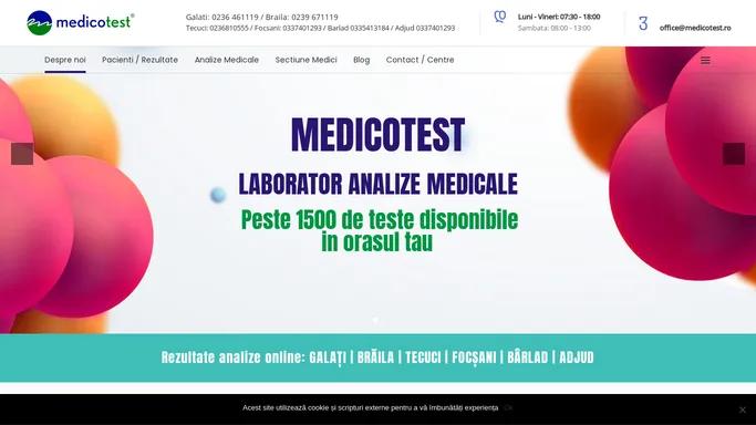 Medicotest - MEDICOTEST Laborator Analize Medicale Medicina muncii Galati Braila