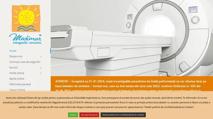 Medimar Imagistic Services – RMN Constanta | CT Constanta – IMAGISTICA prin COMPUTER TOMOGRAFIE si REZONANTA MAGNETICA NUCLEARA de cea mai inalta performanta