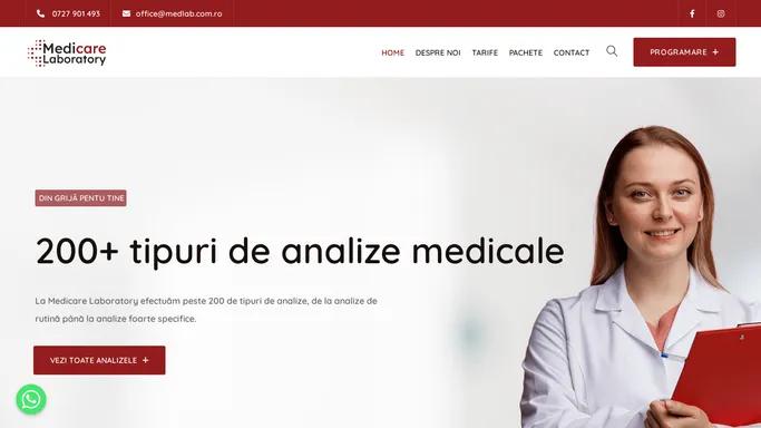 Medicare Laboratoy – Laborator de Analize Medicale Iasi