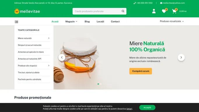 MelleVitae - miere, produse apicole, antigripale si antivirale